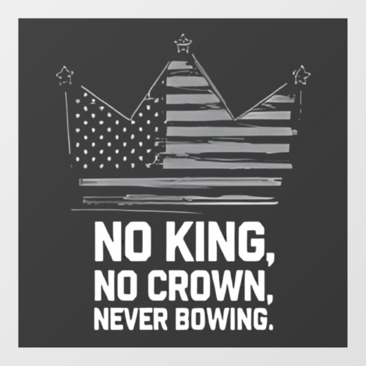Geen koningen in Amerika behalve democratie die ik Raamsticker (Vel)