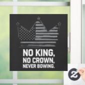 Geen koningen in Amerika behalve democratie die ik Raamsticker (Huis)