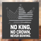 Geen koningen in Amerika behalve democratie die ik Raamsticker (Vel 2)