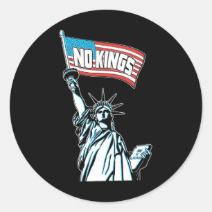 Geen koningen in Amerika behalve democratie die ik Ronde Sticker