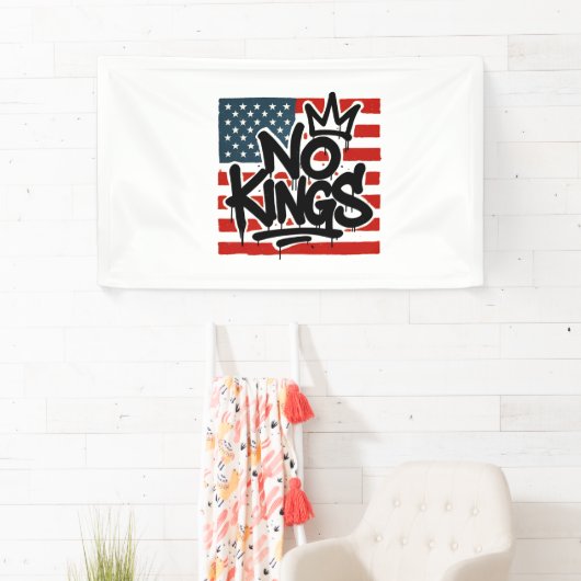 Geen koningen in Amerika behalve democratie die ik Spandoek (Insitu)