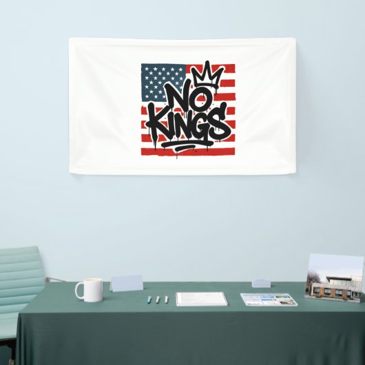 Geen koningen in Amerika behalve democratie die ik Spandoek (Beurs)