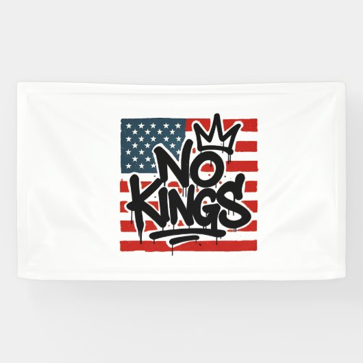 Geen koningen in Amerika behalve democratie die ik Spandoek (Horizontaal)