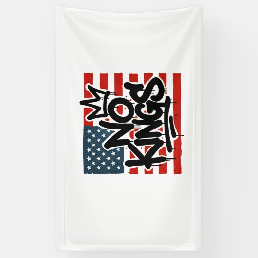 Geen koningen in Amerika behalve democratie die ik Spandoek (Verticaal)