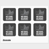 Geen koningen in Amerika behalve democratie die ik Vierkante Sticker (Vel)