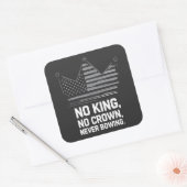 Geen koningen in Amerika behalve democratie die ik Vierkante Sticker (Envelop)