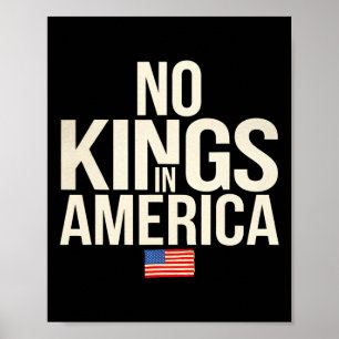 Geen koningen in Amerika Democratie Verenigde Stat Poster