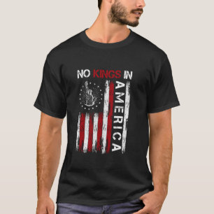 Geen koningen in Amerika Democratie Vlag VS Onafha T-shirt