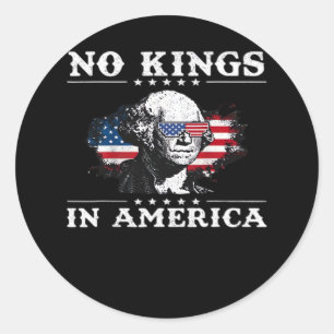 Geen Koningen In Amerika Doge Klassieke Grappige M Ronde Sticker