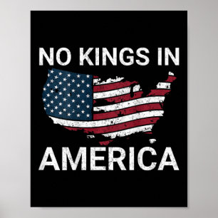 Geen koningen in Amerika Dump Trump Geen autoritai Poster