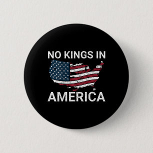 Geen koningen in Amerika Dump Trump Geen autoritar Ronde Button 5,7 Cm