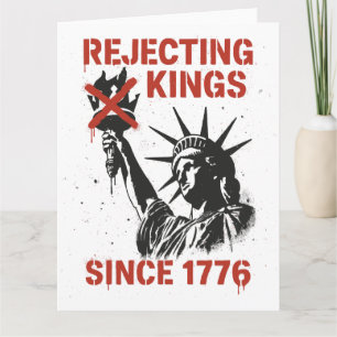 Geen koningen in Amerika, geen koningsdag protest Kaart