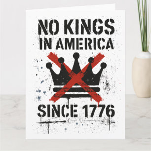 Geen koningen in Amerika, geen koningsdag protest Kaart