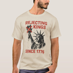 Geen koningen in Amerika, geen koningsdag protest T-shirt