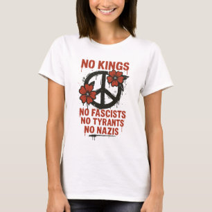 Geen koningen in Amerika, geen koningsdag protest T-shirt