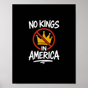 Geen Koningen In Amerika Geen Kroon Minimal Schoon Poster