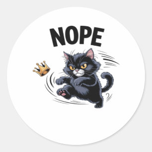 Geen Koningen In Amerika Grappige Trapper Krijt Kl Ronde Sticker