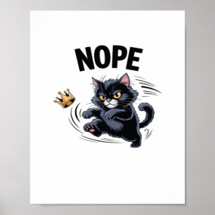 Geen Koningen In Amerika Grappige Trapperige Kroon Poster