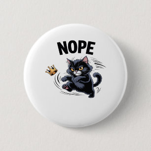 Geen Koningen In Amerika Grappige Trapperige Kroon Ronde Button 5,7 Cm