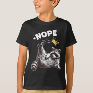 Geen koningen in Amerika Grappige wasbeer Grappig  T-shirt