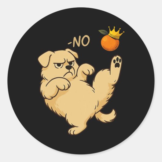 Geen koningen in Amerika Hond Ronde Sticker (Voorkant)
