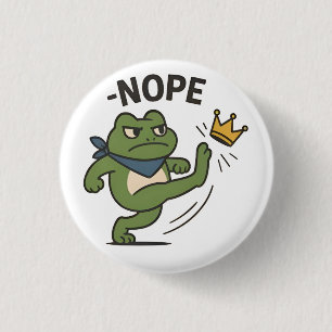 Geen koningen in Amerika Kikker Geen koningen Demo Ronde Button 3,2 Cm