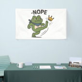 Geen Koningen in Amerika Kikker Geen Koningen Demo Spandoek (Beurs)