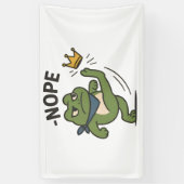 Geen Koningen in Amerika Kikker Geen Koningen Demo Spandoek (Verticaal)