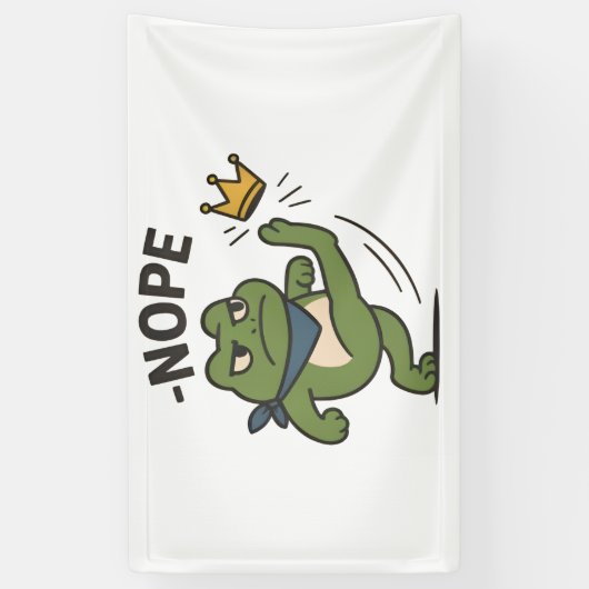 Geen Koningen in Amerika Kikker Geen Koningen Demo Spandoek (Verticaal)