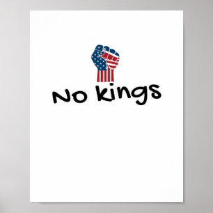 Geen Koningen In Amerika Klassiek Minimaal Schoon Poster