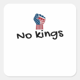Geen Koningen In Amerika Klassiek Minimaal Schoon Vierkante Sticker