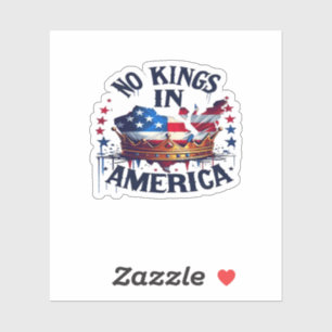 Geen Koningen In Amerika Klassiek Retro Cool Sticker
