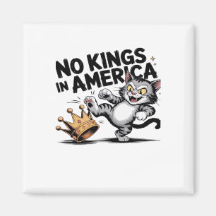 Geen Koningen In Amerika Klassieke Retro Grafiek Magneet