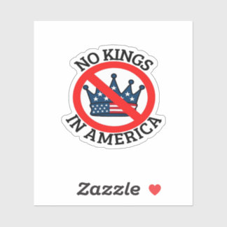 Geen Koningen In Amerika Klassieke Vintage Grafiek Sticker