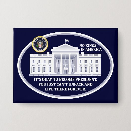 Geen koningen in Amerika-knop Button (Voorkant)