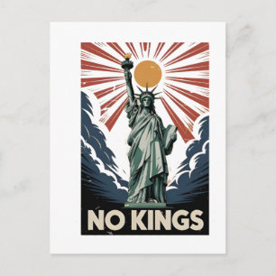 Geen koningen in Amerika Liberity Status USA Democ Feestdagenkaart