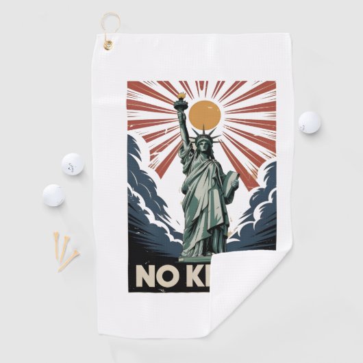 Geen koningen in Amerika Liberity Status USA Democ Golfhanddoek (Insitu)