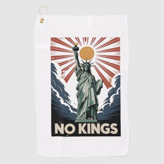 Geen koningen in Amerika Liberity Status USA Democ Golfhanddoek (Voorkant)