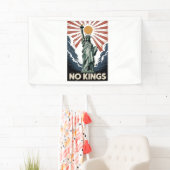 Geen koningen in Amerika Liberity Status USA Democ Spandoek (Insitu)