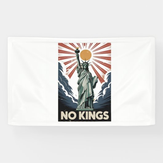 Geen koningen in Amerika Liberity Status USA Democ Spandoek (Horizontaal)
