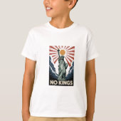 Geen koningen in Amerika Liberity Status USA Democ T-shirt (Voorkant)