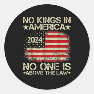 Geen Koningen In Amerika Minimal Clean Ronde Sticker