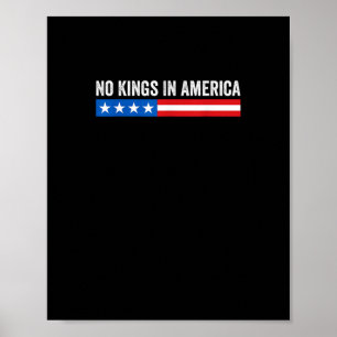Geen Koningen In Amerika Patriotische Stijl Poster
