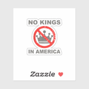Geen Koningen In Amerika Patriottisch Casual Sticker