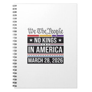 Geen Koningen in Amerika Patriottisch Protest T-sh Notitieboek