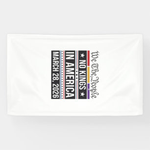 Geen Koningen in Amerika Patriottisch Protest T-sh Spandoek