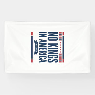 Geen koningen in Amerika Patriottisch vintage vect Spandoek