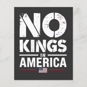 Geen koningen in Amerika Patriottische Amerikaanse Flyer