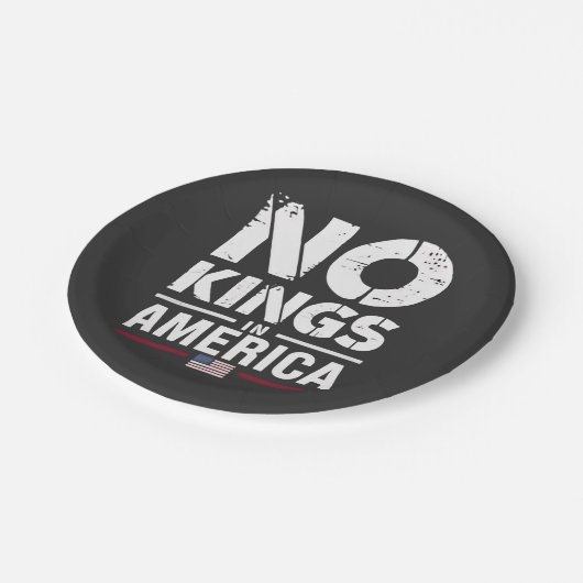 Geen koningen in Amerika Patriottische Amerikaanse Papieren Bordje (Gekanteld)