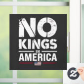 Geen koningen in Amerika Patriottische Amerikaanse Raamsticker (Huis)